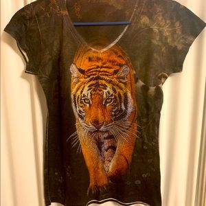 BENGAL TIGER V-NECK T SHIRT